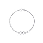 0,03 Carat Diamond Heart Infinity Bracelet
