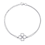 0,06 Carat Diamond Heart Lucky Bracelet