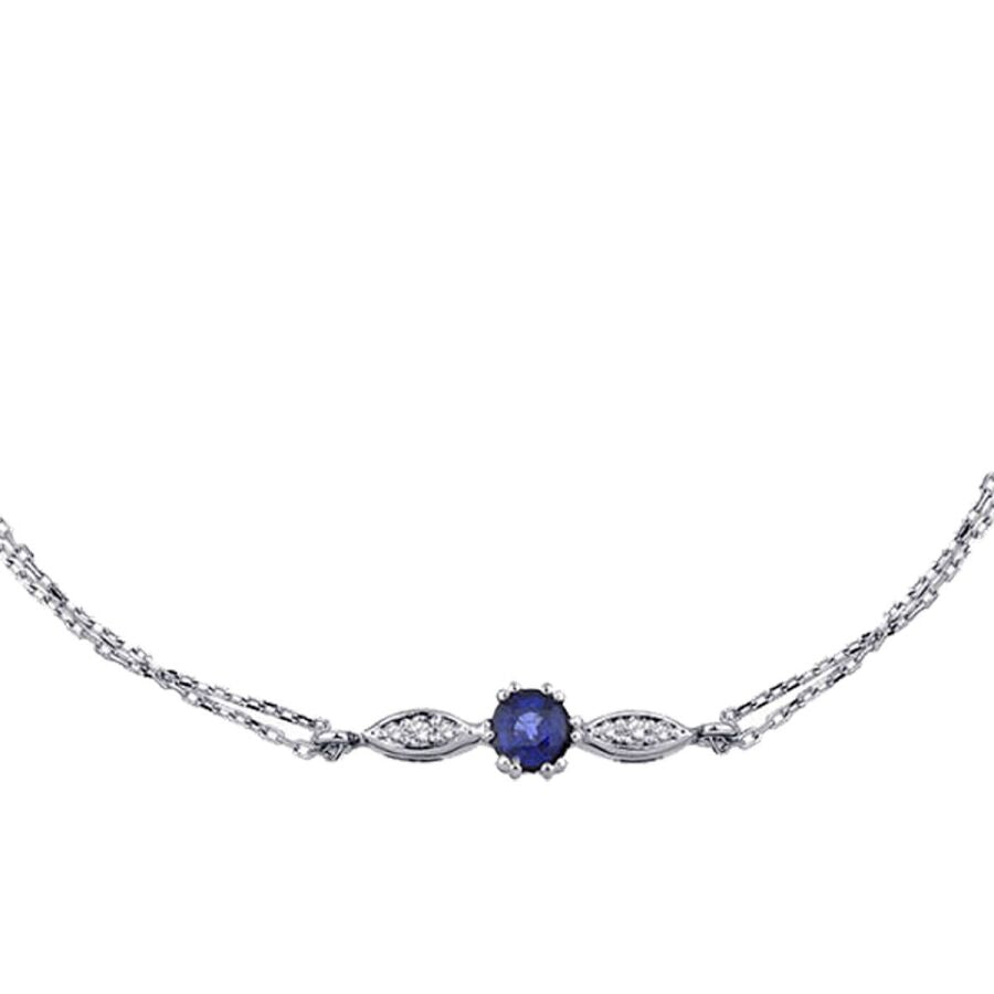 0,34 Carat Diamond Sapphire Bracelet