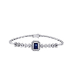 2,06 Carat Diamond Sapphire Bracelet