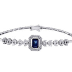 2,06 Carat Diamond Sapphire Bracelet