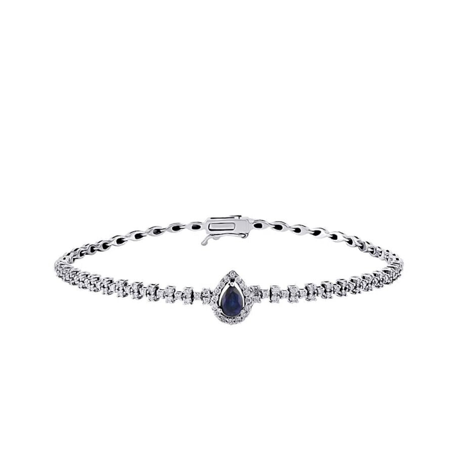1,50 Carat Diamond Sapphire Bracelet