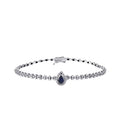 1,50 Carat Diamond Sapphire Bracelet