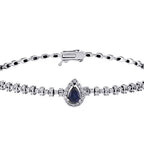 1,50 Carat Diamond Sapphire Bracelet