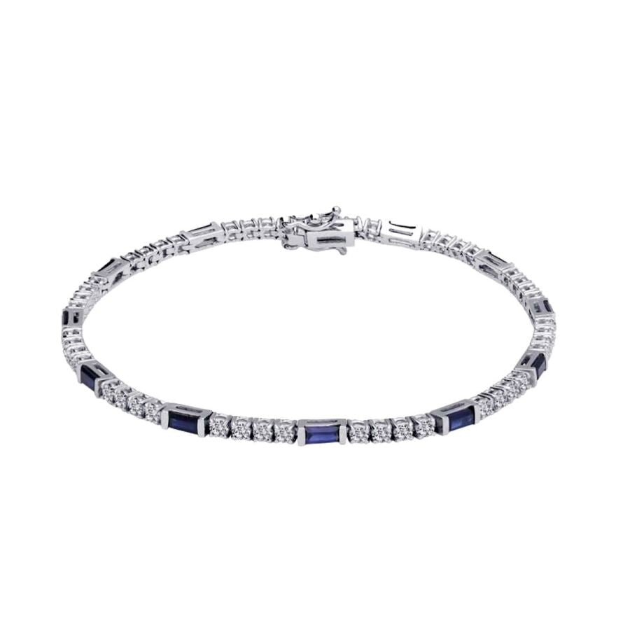 3,15 Carat Diamond Sapphire Bracelet