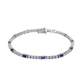 3,15 Carat Diamond Sapphire Bracelet