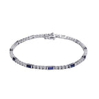 3,15 Carat Diamond Sapphire Bracelet