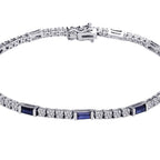 3,15 Carat Diamond Sapphire Bracelet