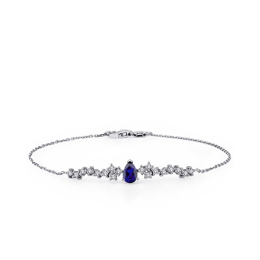 0,71 Carat Diamond Sapphire Bracelet