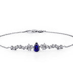 0,71 Carat Diamond Sapphire Bracelet