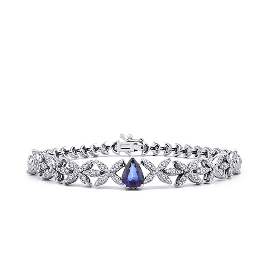 2,74 Carat Diamond Sapphire Bracelet