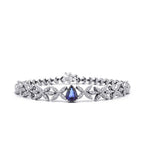 2,74 Carat Diamond Sapphire Bracelet