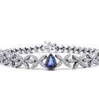 2,74 Carat Diamond Sapphire Bracelet