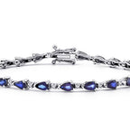 6,18 Carat Diamond Sapphire Bracelet