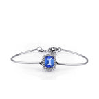 3,13 Carat Diamond Sapphire Bangle