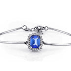 3,13 Carat Diamond Sapphire Bangle
