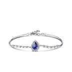 1,88 Carat Diamond Pear Sapphire Bangle