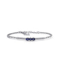 0,54 Carat Diamond Sapphire Bangle