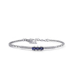 0,54 Carat Diamond Sapphire Bangle
