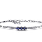 0,54 Carat Diamond Sapphire Bangle