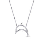 0,11 Carat Diamond Dolphin Necklace