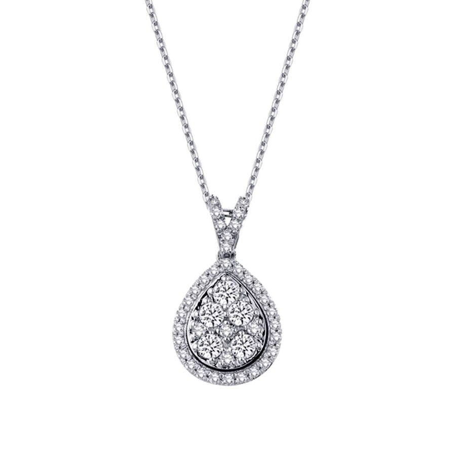 0.36 Carat Diamond Pear Necklace