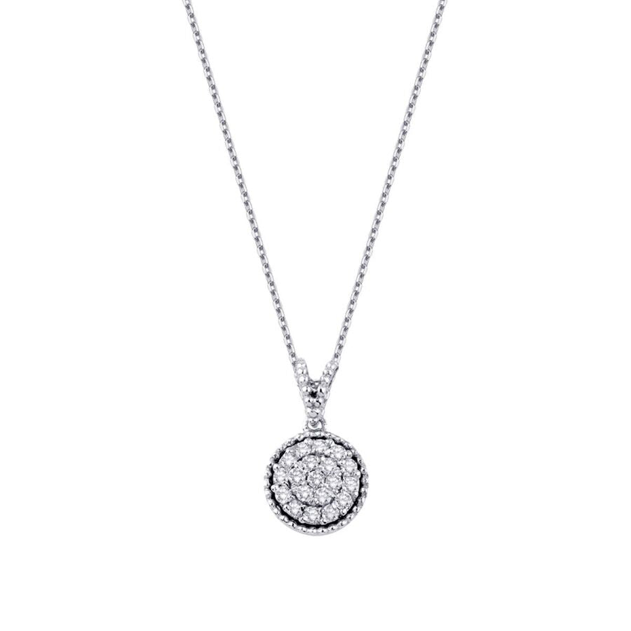0,20 Carat Diamond Round Necklace