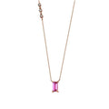 1,48 Carat Diamond Pink Stone Necklace
