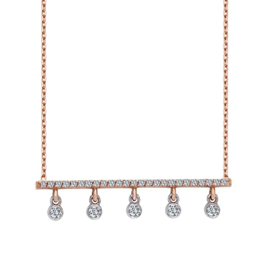 0,22 Carat Diamond Five-Stone Necklace