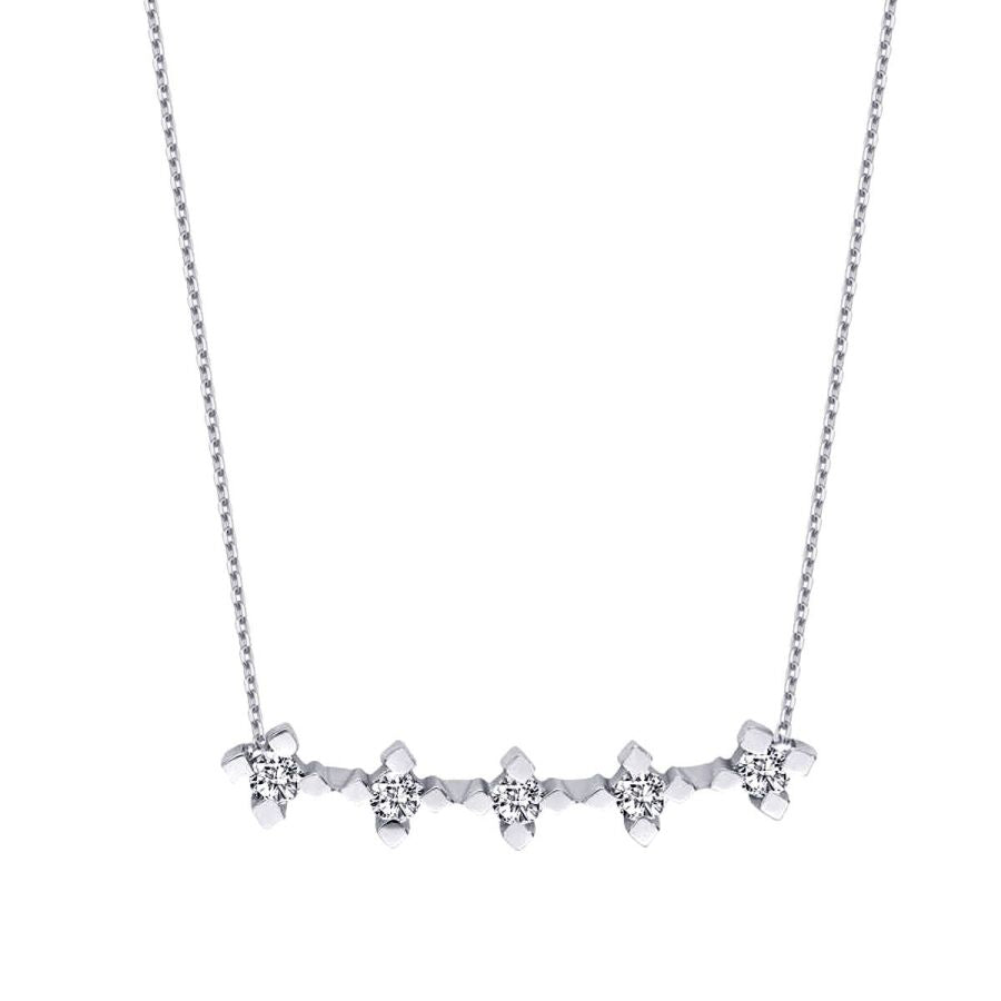 0,32 Carat Diamond Five-Stone Necklace