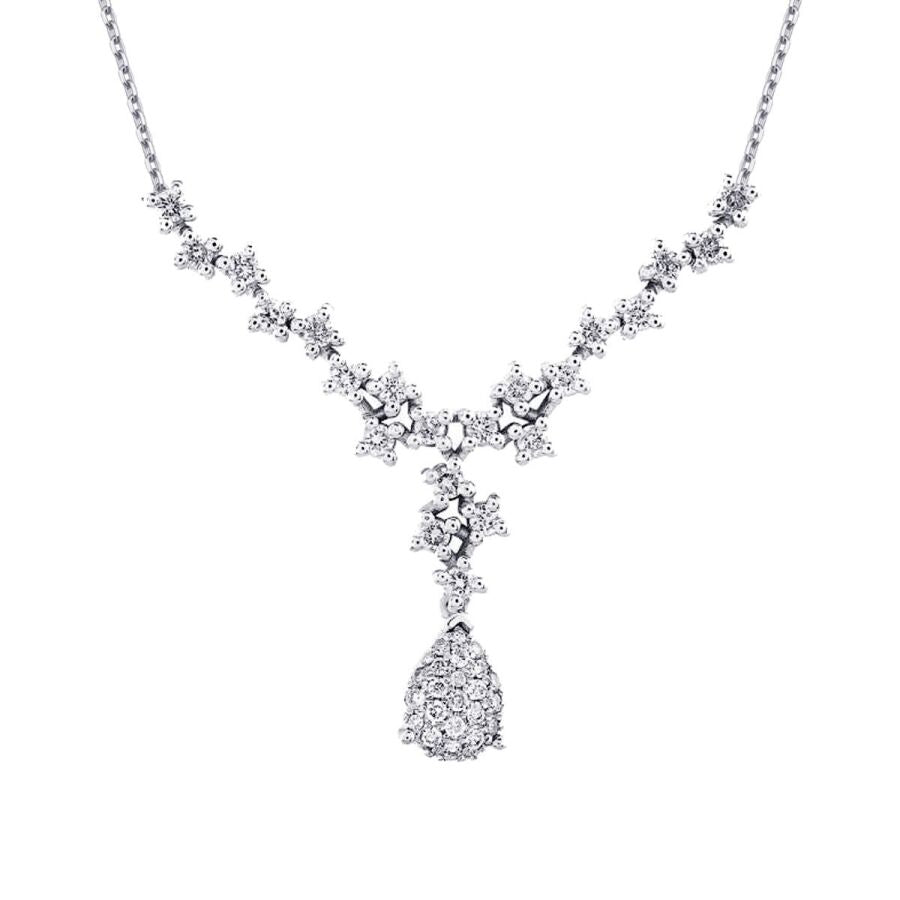 0,48 Carat Diamond Pear Necklace