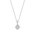 0,19 Carat Diamond Flower Necklace