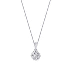 0,19 Carat Diamond Flower Necklace