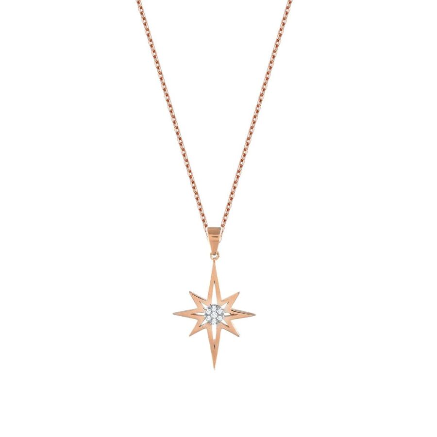 0,04 Carat Diamond Trend Star Necklace