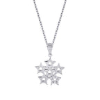0,04 Carat Diamond Six Star Necklace