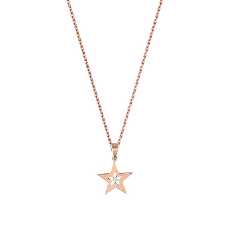 0,01 Carat Diamond Trend Star Necklace