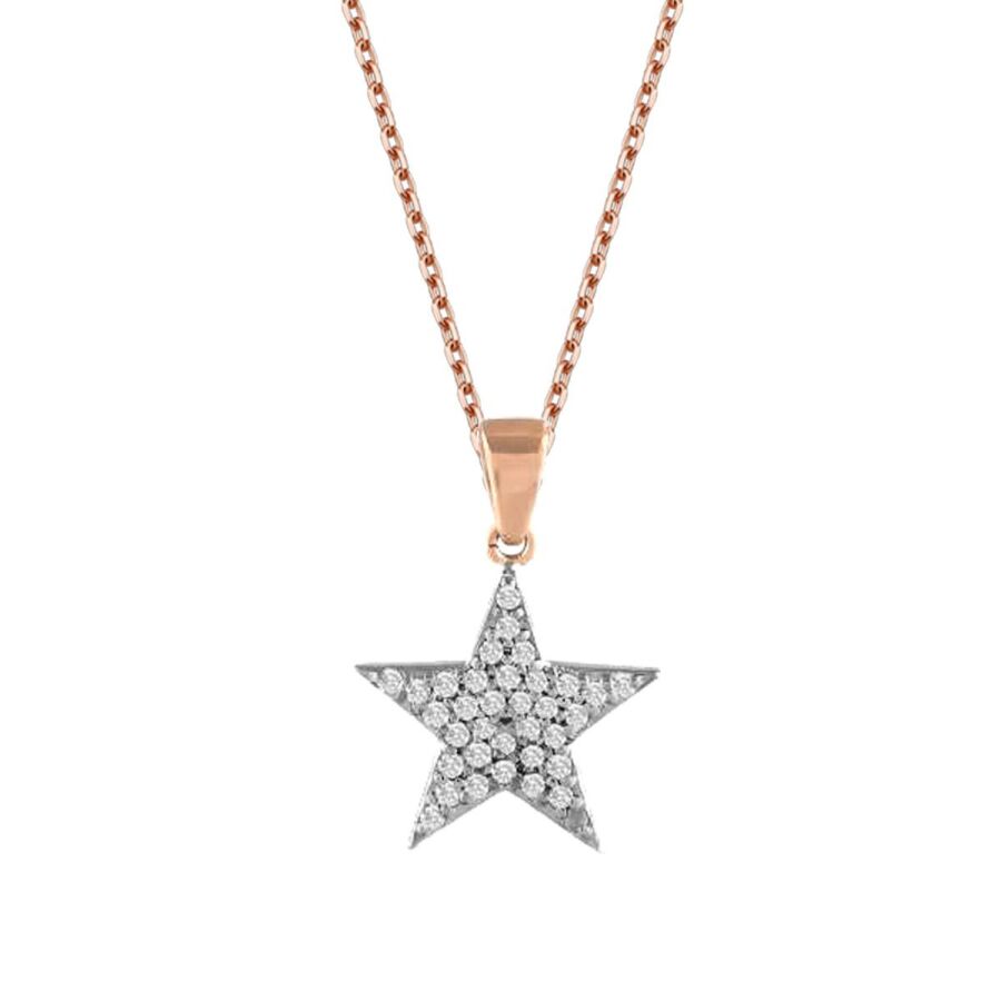 0,13 Carat Diamond Star Necklace