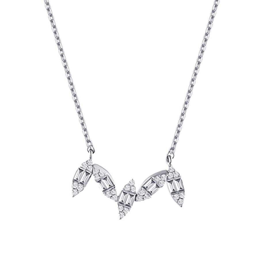0,26 Carat Diamond Baguette Necklace