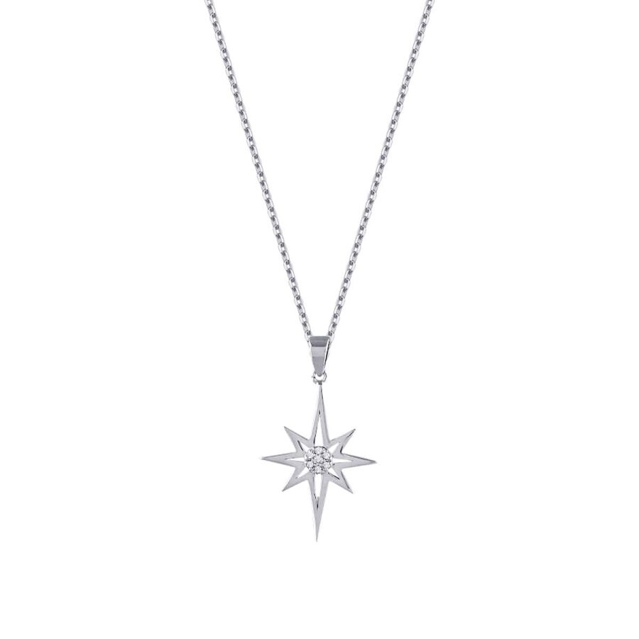 0.04 Carat Diamond Star Necklace