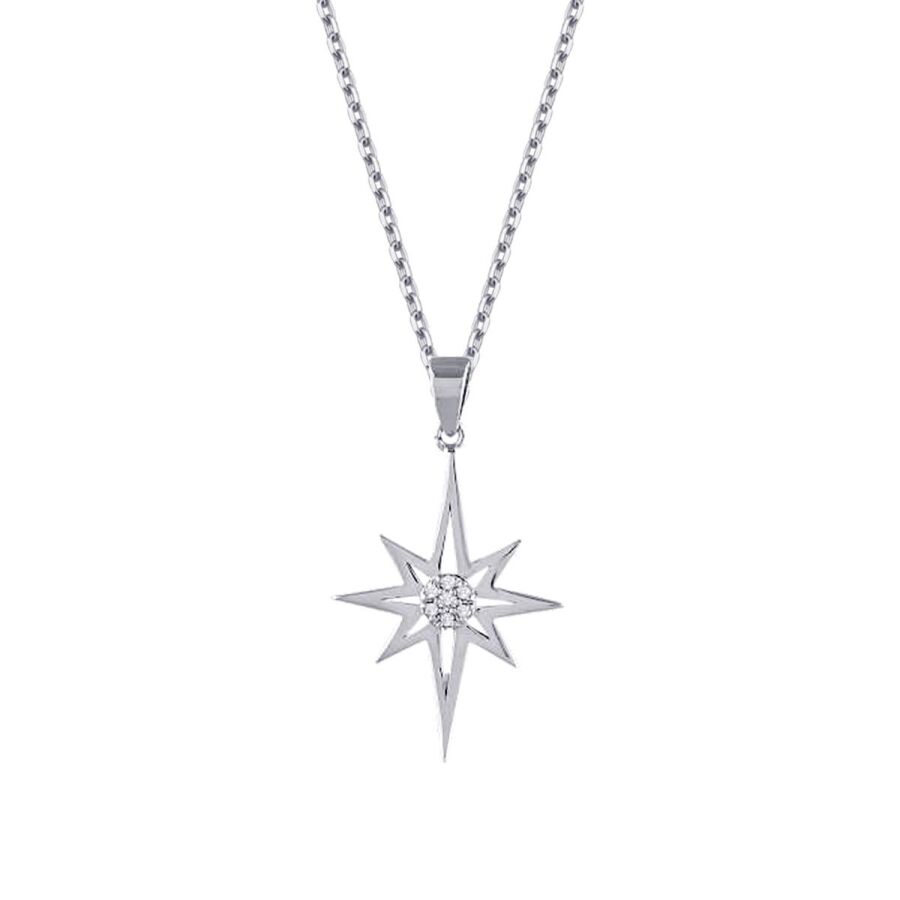 0.04 Carat Diamond Star Necklace