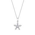 0,13 Carat Diamond Flower Necklace