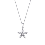 0,13 Carat Diamond Flower Necklace