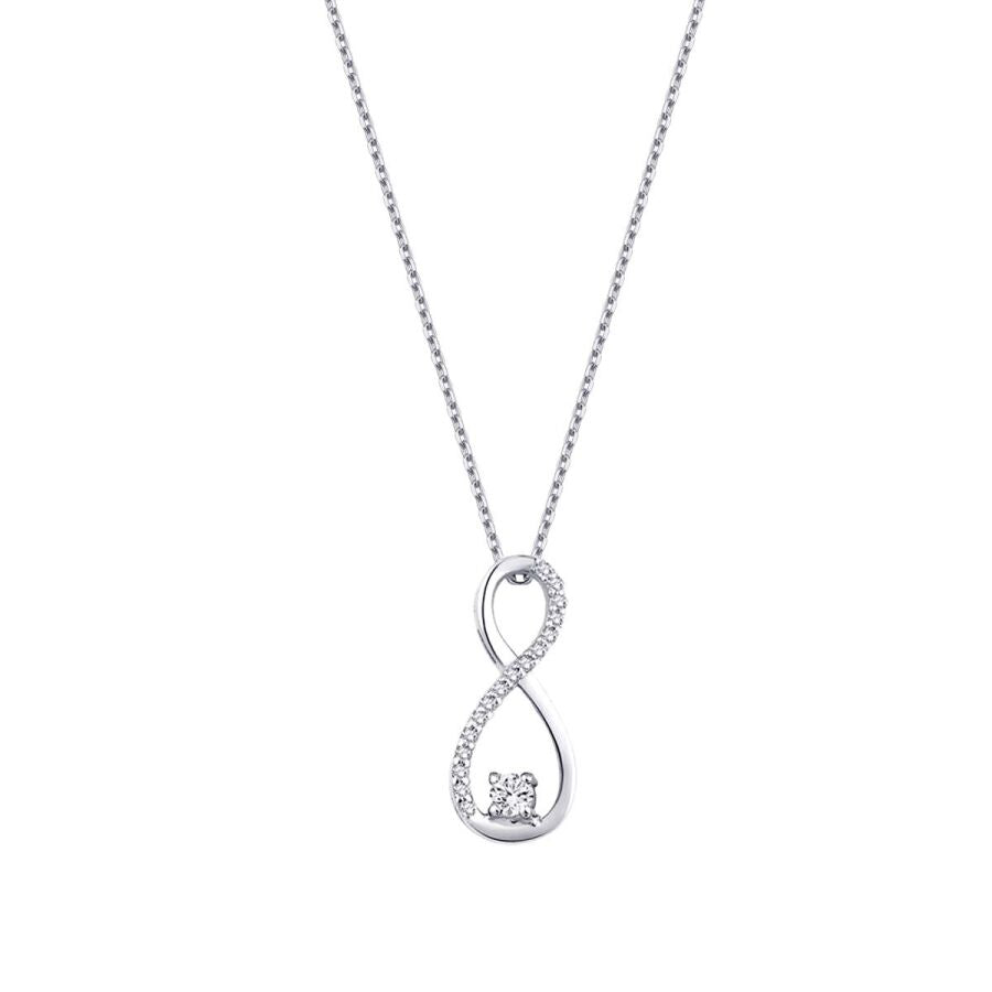 0,11 Carat Diamond Infinity Necklace
