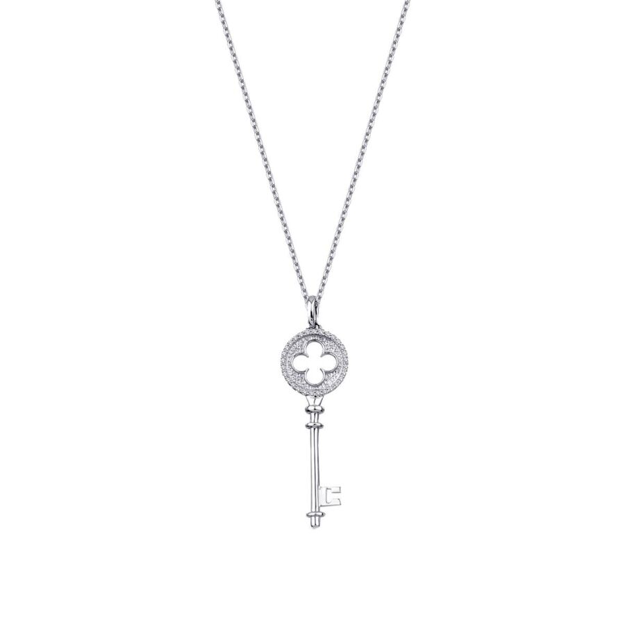 0,17 Carat Diamond Key Necklace