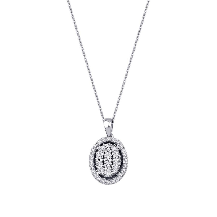 0,33 Carat Diamond Oval Necklace