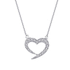 0,21 Carat Diamond Heart Necklace