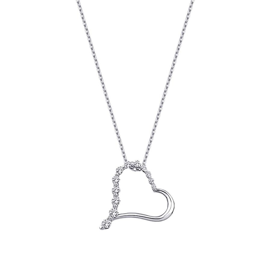 0,23 Carat Diamond Heart Necklace