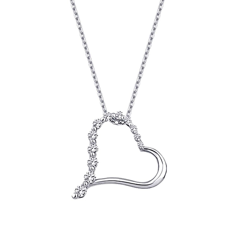 0,23 Carat Diamond Heart Necklace