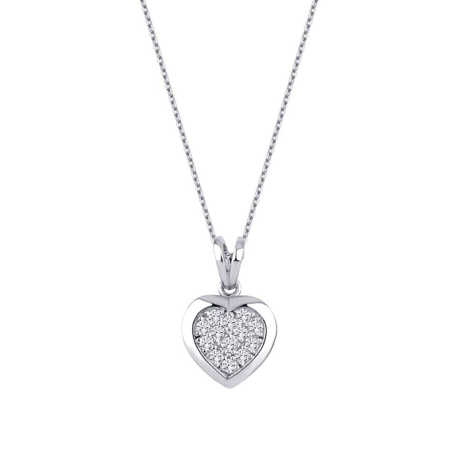 0,14 Carat Diamond Heart Necklace