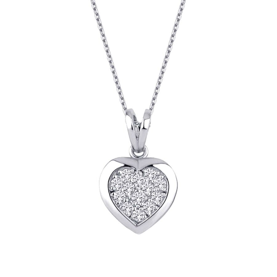 0,14 Carat Diamond Heart Necklace